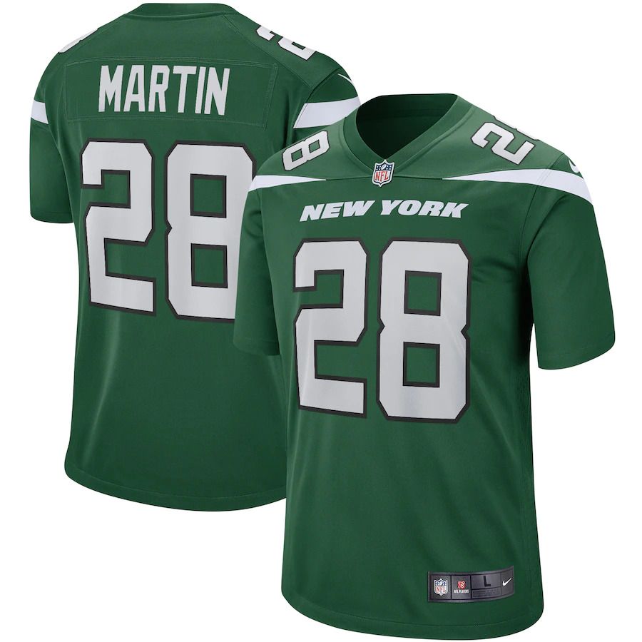 Men New York Jets 28 Curtis Martin Nike Gotham Green Game Retired Player NFL Jersey